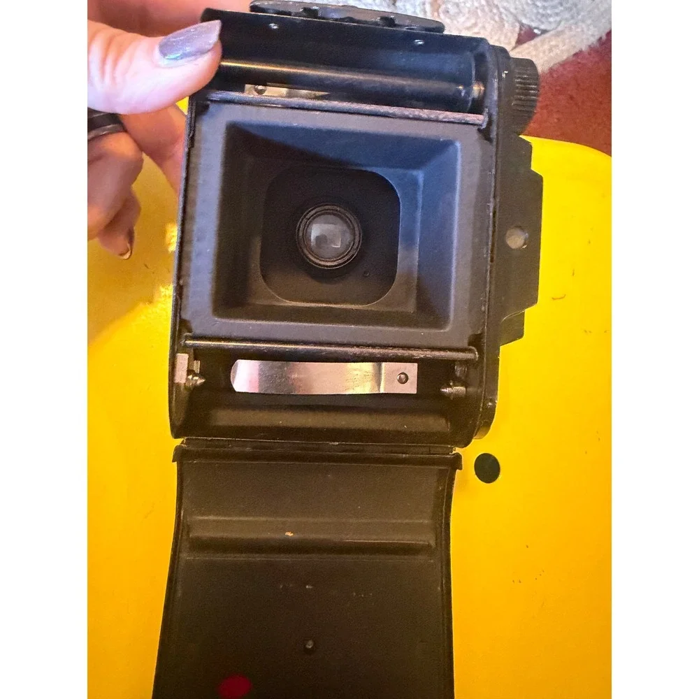 Vintage Ansco Clipper Folding Camera Black Art Deco 616 Film Retro Photography